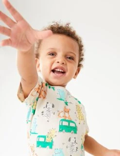 Pure Cotton Animal Print T-Shirt (0-3 Yrs)