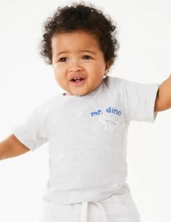 Pure Cotton Dinosaur T-Shirt (0-3 Yrs)