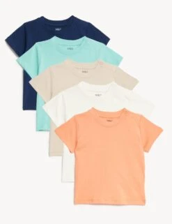 5pk Pure Cotton T-Shirts
