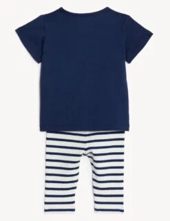 Cotton Navy T-Shirt Outfit (0-3 Yrs) -Marksandspencer Sale Store SD 04 T78 4183D F4 X EC 1