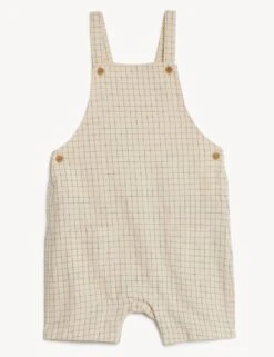 2pc Cotton Blend Checked Outfit (0-3 Yrs) -Marksandspencer Sale Store SD 04 T78 4301T SV X EC 3