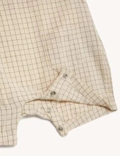 2pc Cotton Blend Checked Outfit (0-3 Yrs) -Marksandspencer Sale Store SD 04 T78 4301T SV X EC 5