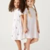 2pk Gymnast & Striped Nightdresses (1-8 Yrs) -Marksandspencer Sale Store SD 04 T86 4085S Y8 X EC 0