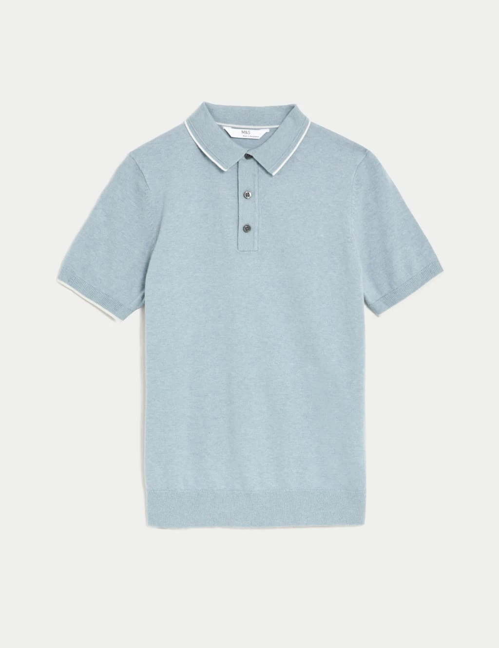 Cotton Rich Knitted Polo Shirt (6-16 Yrs) 2 Cotton Rich Knitted Polo Shirt (6-16 Yrs) - Image 2