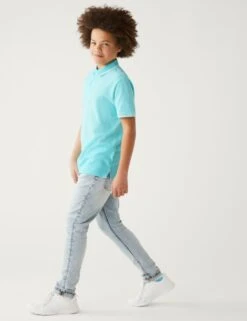 Pure Cotton Polo Shirt (6-16 Yrs) -Marksandspencer Sale Store SD 04 T87 2440I JC X EC 1