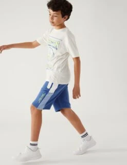 Cotton Rich Side Stripe Shorts (6-16 Yrs)