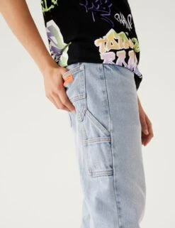 Relaxed Pure Cotton Jeans (6-16 Yrs) -Marksandspencer Sale Store SD 04 T87 3200M HD X EC 1