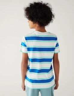Pure Cotton Striped T-Shirt (6-16 Yrs) -Marksandspencer Sale Store SD 04 T87 4269B F4 X EC 2