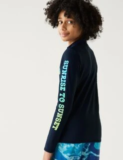 Slogan Long Sleeve Rash Vest (6-16 Yrs) -Marksandspencer Sale Store SD 04 T87 7260W F0 X EC 2