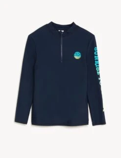 Slogan Long Sleeve Rash Vest (6-16 Yrs) -Marksandspencer Sale Store SD 04 T87 7260W F0 X EC 90