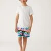 Holographic Print Swim Shorts (6 - 16 Yrs) -Marksandspencer Sale Store SD 04 T87 7270W ZZ X EC 0