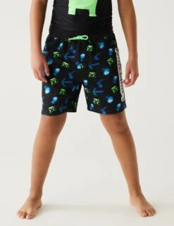 Minecraft™ Swim Shorts (6-16 Yrs) -Marksandspencer Sale Store SD 04 T87 7271W Y4 X EC 1