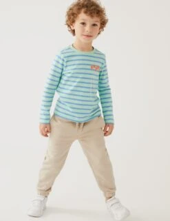 Cotton Rich Joggers (2-8 Yrs) -Marksandspencer Sale Store SD 04 T88 4371B SS X EC 1