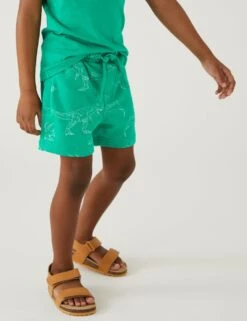 Cotton Rich Dinosaur Shorts (2 - 8 Yrs) -Marksandspencer Sale Store SD 04 T88 4376B J4 X EC 2