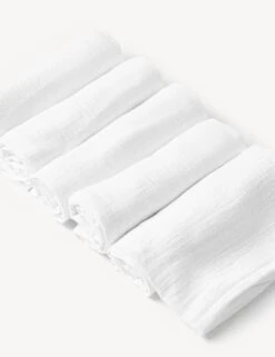 5pk Pure Cotton Muslin Squares