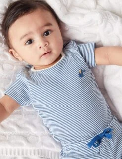 3pc Cotton Rich Striped Outfit (0-12 Mths) -Marksandspencer Sale Store SD 04 T92 4307N E6 X EC 7