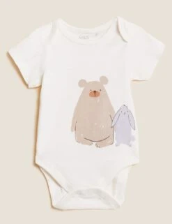 4pc Bear Print Starter Set (7lbs - 12 Mths) -Marksandspencer Sale Store SD 04 T92 6507N K4 X EC 2