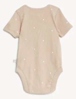 Cotton Rich Spot Big Hugs Slogan Bodysuit (0-1 Yrs) -Marksandspencer Sale Store SD 04 T92 6521B LG X EC 1