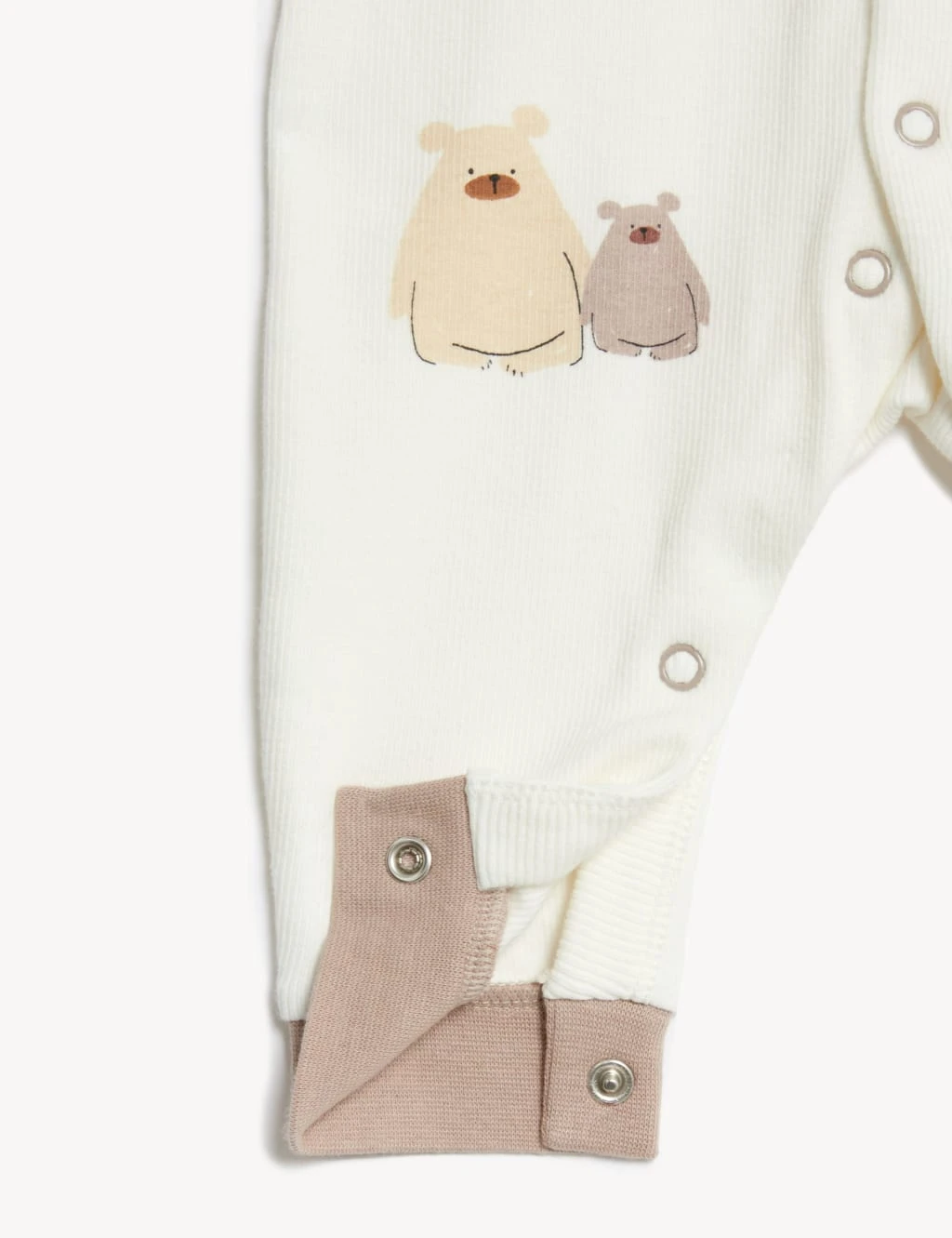 2pk Cotton Rich Bear Sleepsuits (6 1/2lbs-3 Yrs) 4 2pk Cotton Rich Bear Sleepsuits (6 1/2lbs-3 Yrs) - Image 4