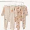 3pk Pure Cotton Animal Sleepsuits (7lbs-3 Yrs) -Marksandspencer Sale Store SD 04 T92 6525S EK X EC 90