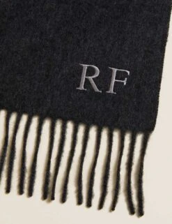 Personalised Men's Pure Cashmere Scarf -Marksandspencer Sale Store SD 08 T04 9661P PK X EC 90