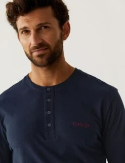 Personalised Men's Brushed Cotton Pyjama Set