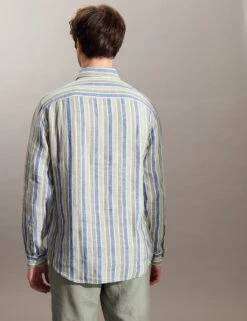 Jaeger Pure Linen Striped Shirt -Marksandspencer Sale Store SD 09 T62 1217E E0 X EC 4