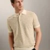 Jaeger Linen Rich Striped Polo Shirt 9 Jaeger Linen Rich Striped Polo Shirt -Marksandspencer Sale Store SD 09 T62 1512E SV X EC 0