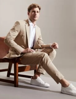 Jaeger Slim Fit Italian Cotton Rich Trousers