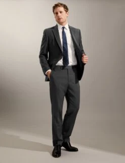 Jaeger Tailored Fit Pure Wool Bi-Stretch Trousers