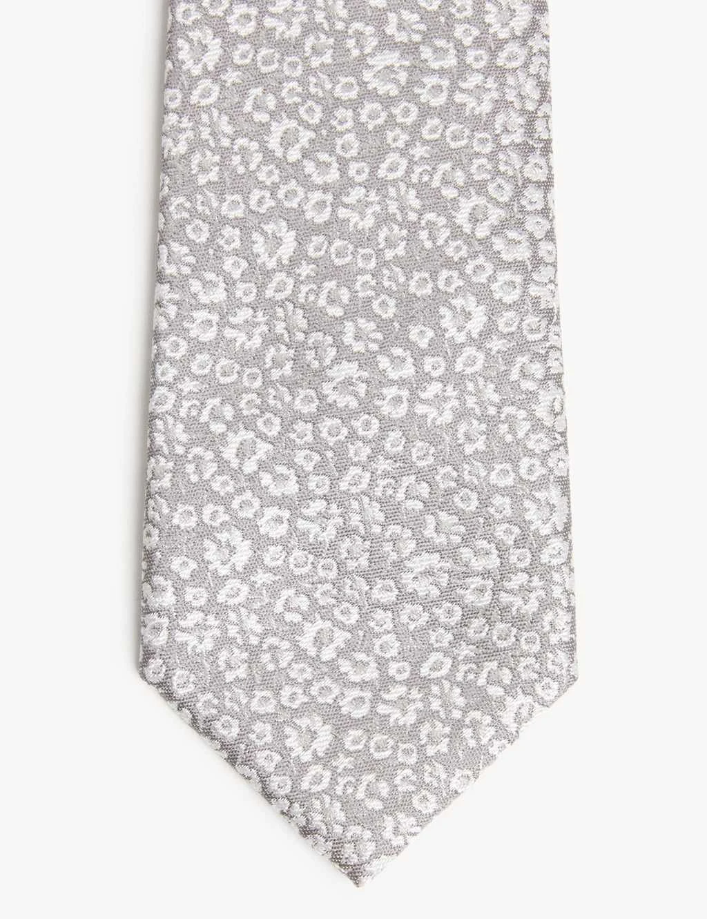 Jaeger Slim Floral Italian Pure Silk Tie 3 Jaeger Slim Floral Italian Pure Silk Tie - Image 3