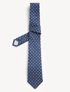 Jaeger Slim Polka Dot Italian Pure Silk Tie