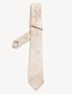 Jaeger Slim Floral Italian Pure Silk Tie