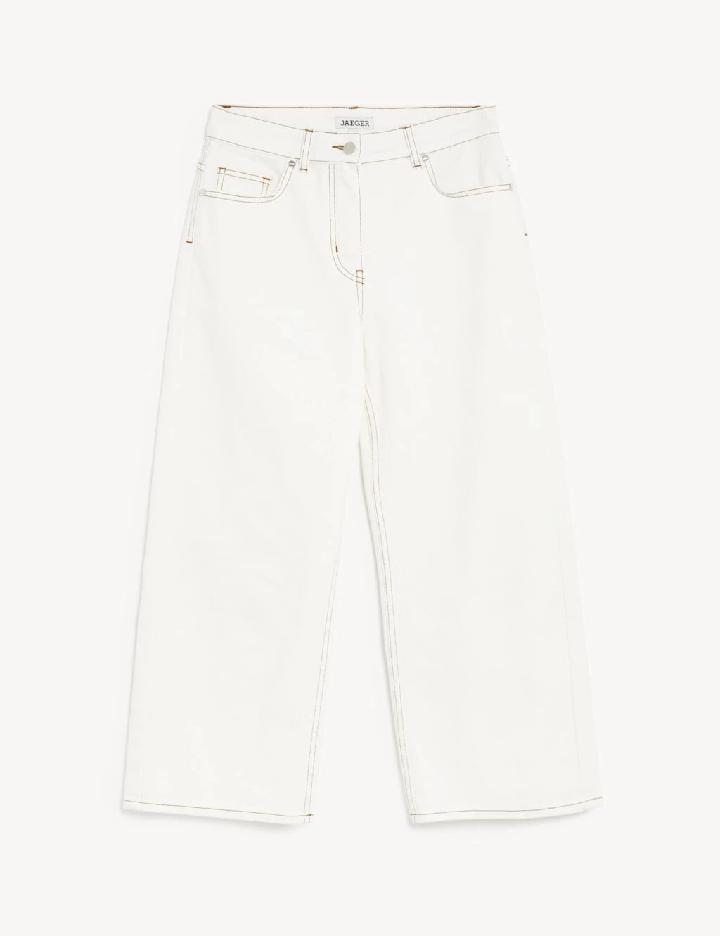 Jaeger High Waisted Wide Leg Cropped Jeans 2 Jaeger High Waisted Wide Leg Cropped Jeans - Image 2