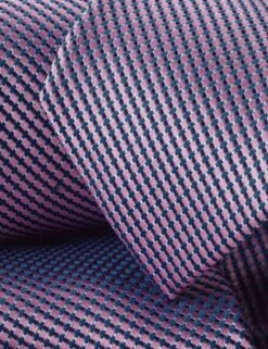 Textured Geometric Pure Silk Tie -Marksandspencer Sale Store SD 10 T08 2225 A0 X EC 1