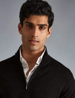 Pure Merino Wool Half Zip Jumper -Marksandspencer Sale Store SD 10 T08 2330 T3 X EC 1