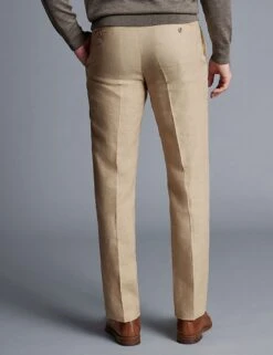 Slim Fit Pure Linen Flat Front Trousers -Marksandspencer Sale Store SD 10 T08 5618 NU X EC 2