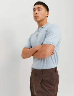 Jack & Jones Cotton Rich Knitted Polo Shirt -Marksandspencer Sale Store SD 10 T18 1223 E0 X EC 1