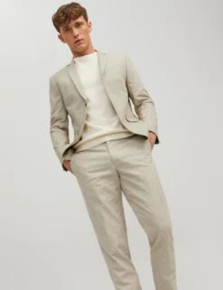 Jack & Jones Linen Rich Single Breasted Blazer -Marksandspencer Sale Store SD 10 T18 1514 N0 X EC 5