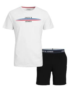 Jack & Jones Pure Cotton Logo Pyjama Set
