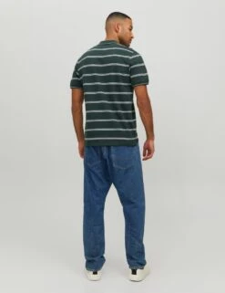 Jack & Jones Pure Cotton Striped Tipped Polo Shirt 10 Jack & Jones Pure Cotton Striped Tipped Polo Shirt -Marksandspencer Sale Store SD 10 T18 1929 J3 X EC 3