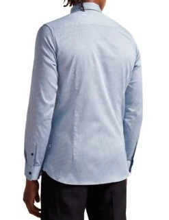 Ted Baker Cotton Rich Herringbone Print Oxford Shirt -Marksandspencer Sale Store SD 10 T18 2703 E4 X EC 2