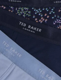 Ted Baker 3pk Cotton Rich Printed Trunks -Marksandspencer Sale Store SD 10 T18 2861 E4 X EC 6