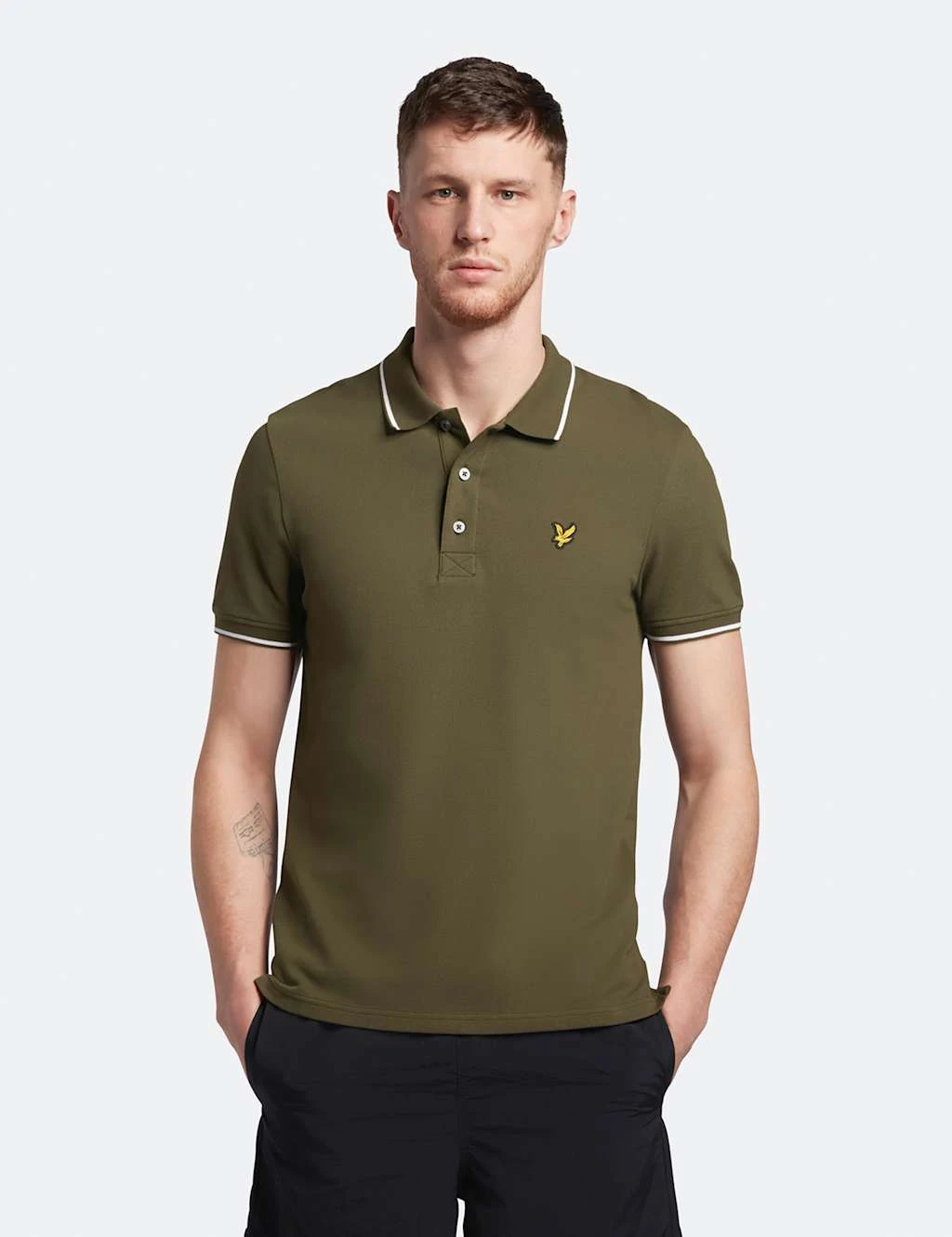 Lyle & Scott Cotton Rich Tipped Collar Polo Shirt 1 Lyle & Scott Cotton Rich Tipped Collar Polo Shirt