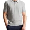 Ted Baker Textured Knitted Polo Shirt With Wool -Marksandspencer Sale Store SD 10 T18 3562 T0 X EC 0