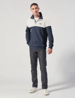MUSTO Pure Cotton Half Zip Sweatshirt