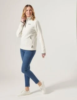 MUSTO Snug Fleece Funnel Neck Half Zip Sweatshirt