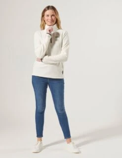 MUSTO Snug Fleece Funnel Neck Half Zip Sweatshirt -Marksandspencer Sale Store SD 10 T18 4062 Z0 X EC 4