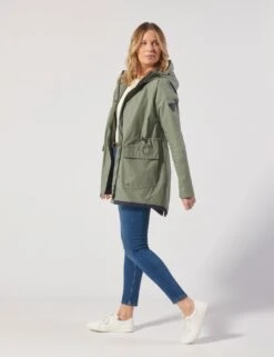 MUSTO Cotton Rich Waterproof Hooded Raincoat 12 MUSTO Cotton Rich Waterproof Hooded Raincoat -Marksandspencer Sale Store SD 10 T18 4065 J0 X EC 4