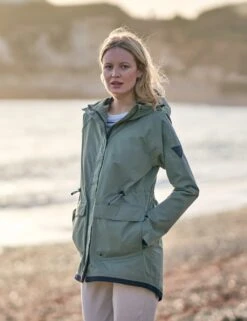 MUSTO Cotton Rich Waterproof Hooded Raincoat 14 MUSTO Cotton Rich Waterproof Hooded Raincoat -Marksandspencer Sale Store SD 10 T18 4065 J0 X EC 6